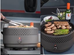 Fameilleur barbecue- draagbaar- makkelijk verplaatsbaar- compact- grill- tafel grill- grillplaat-Draagbare Barbecue – Rookvrij Grillen op Balkon of Terras – Compact, houtskool, Afwasbaar en Ideaal voor Houtskool of Briketten- houtskool of briket — thumbnail 3
