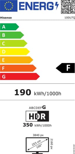 Hisense 100U7Q - 100 inch - 4K MiniLED - 165hz - 2025 — thumbnail 2