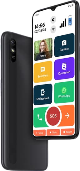Senifone S1 Senioren Smartphone - Zwart - Voor Ouderen - 64GB - WhatsApp & SOS Functie — thumbnail 2