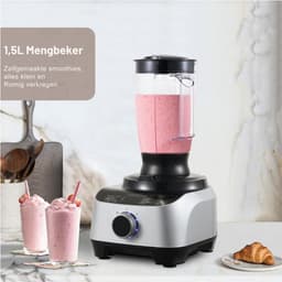 Zavira® Keukenmachine - Keukenrobot - Mixer - Mengkom van 3,5 liter - 1,5 l mixer - Zilver — thumbnail 2