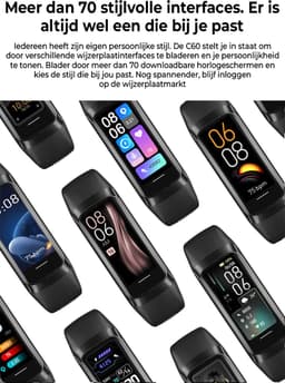 Evy24 Activity Tracker Amoled - Stappenteller - Bloedruk - Hartslagmeter - Slaapmonitor - Saturatiemeter – Sporthorloge - Smartwatch - Activity Tracker - Blauw — thumbnail 4