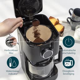 Princess 246060 Koffiezetapparaat – 1.5L - 10-15 koppen – Filterkoffiezetapparaat - Zwart — thumbnail 3