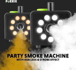 Party Rookmachine - Fuzzix F509L - Rookmachine met 9 RGB LEDs - Met 2 liter rookvloeistof - Zwart — thumbnail 4