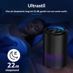 Luchtreiniger - Air Purifier - luchtreinigers met hepa filter - 3 filterniveaus - Air cleaner - Met Aromatherapie - Zwart — thumbnail 3