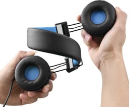 WiseQ One Kinderkoptelefoon met Draad – Koptelefoon Kinderen met Draad – Hoofdtelefoon met Kabel – Volumebegrenzer – Microfoon – Geluidsdempend – Zwart Blauw — thumbnail 2