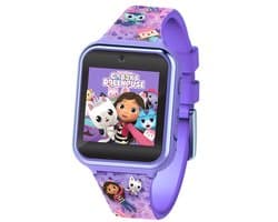 Accutime Kinderhorloge Gabby's Dollhouse - Smartwatch Kind - Kinderhorloge met Spelletjes - Smartwatch Kinderen - Selfie Camera - Paars