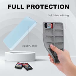24 Slots Game card case geschikt voor Nintendo Switch - Avanceli - Opbergen Spelletjes - Silicone Slots - Licht Blauw — thumbnail 5