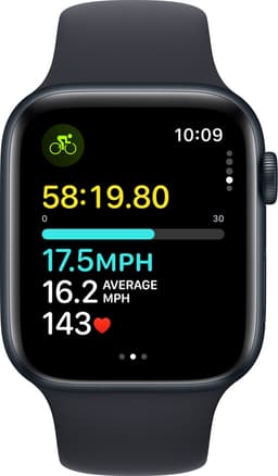 Apple Watch SE - 44mm - Midnight Aluminium Case with Midnight Sport Band - M/L — thumbnail 5