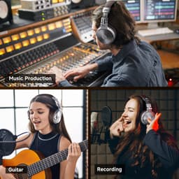 OneOdio Pro40 Silver-brown - Koptelefoon - ANC Bluetooth Headphone - Draadloze Over-Ear Koptelefoon - Active Noise Cancelling - Microfoon - Incl. Carry Case, USB & Aux Kabel - 40 Uur Afspeeltijd — thumbnail 2