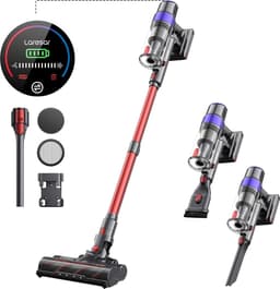 Draadloze steelstofzuiger - 48000 PA - 500W - 60 min - LED scherm - Zonder zak - 3 opzetstukken - 1 liter stofbak - Paars, antraciet — thumbnail 1