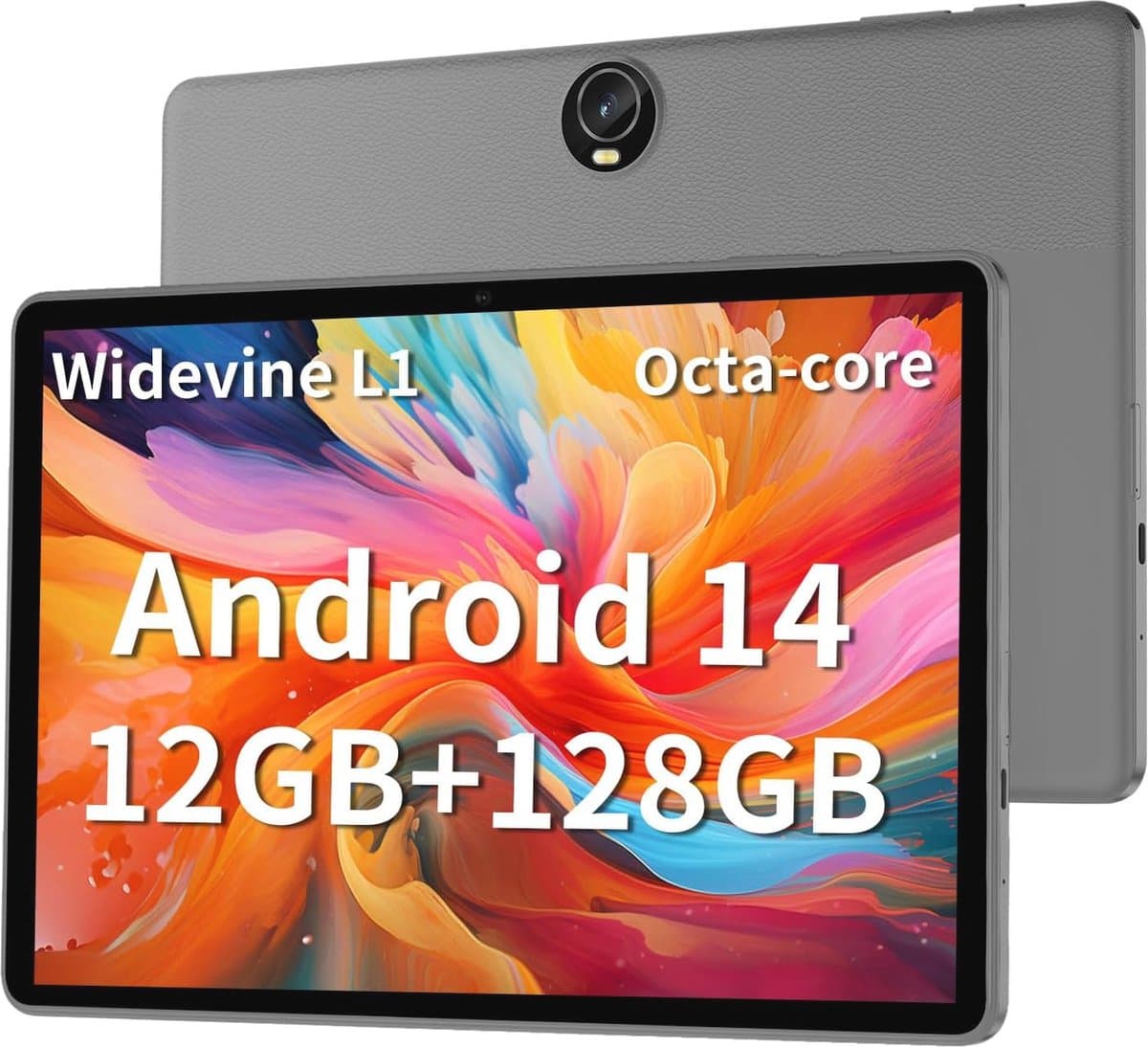 Android 14 Tablet met 12 GB RAM, 128 GB Opslag en 1 TB Uitbreiding – 11 Inch HD Display en 8000 mAh Batterij — afbeelding 1