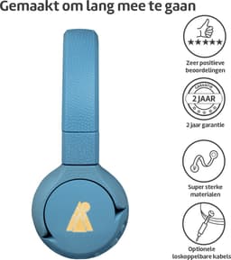 POGS - The Gecko 2 - Draadloze on-ear kinder koptelefoon - Bluetooth - Veilige volumebegrenzing - Duurzaam - Gratis app voor extra functies - rBlauw — thumbnail 2