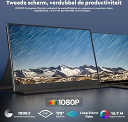 MKSS® Portable Monitor - Draagbare Scherm - Gaming - Full HD - Zwart — thumbnail 5
