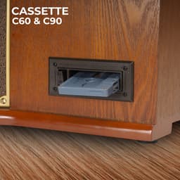 Denver Retro Platenspeler - Ingebouwde Speakers en Versterker - DAB Radio - Radio CD Speler - MRD51 - Hout — thumbnail 4