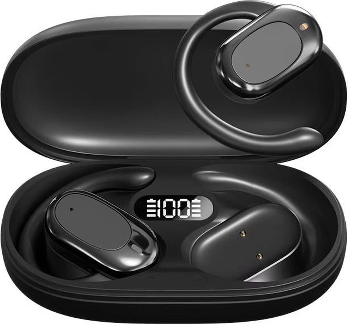 Oortjes Draadloos- Open-Ear-Air Conduction Oordopjes-Bone Conduction headphone-Sport Volledig Draadloze on-ear Oortjes -Bluetooth Headset met Oplaadcase- Bluetooth 5.4- Touch Control-Comfortabel en Geweldige Geluidskwaliteit — afbeelding 1