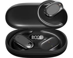 Oortjes Draadloos- Open-Ear-Air Conduction Oordopjes-Bone Conduction headphone-Sport Volledig Draadloze on-ear Oortjes -Bluetooth Headset met Oplaadcase- Bluetooth 5.4- Touch Control-Comfortabel en Geweldige Geluidskwaliteit