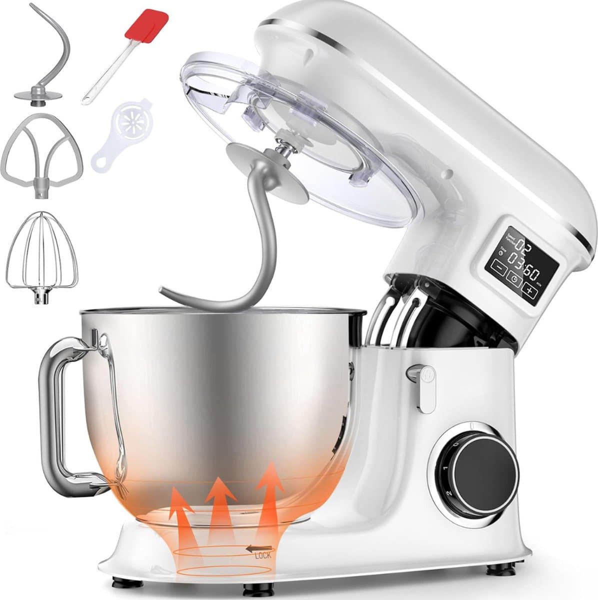 MKSS® Keukenrobot - Keukenmixer - Deegmachine Zwaar Deeg - Wit — afbeelding 1