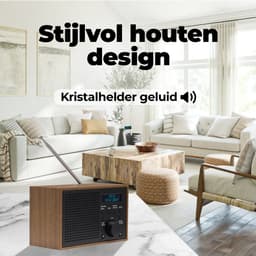 Denver DAB Radio - Noodradio / Noodpakket - Batterijen & Netstroom - Keukenradio - Draagbare Radio - DAB46 - Darkgrey — thumbnail 5