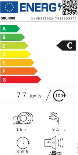 Grundig GNFP3630XB vaatwasser Vrijstaand 16 couverts — thumbnail 2