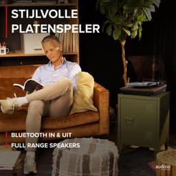 Platenspeler met Bluetooth IN/OUT en Ingebouwde Speakers - Audizio RP112D - Retro - Darkwood — thumbnail 3