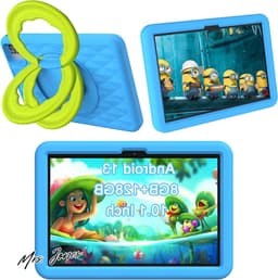 Mrs. Jones 10.1 Inch Kids Tablet Children's Tablet with WiFi Android 13 Tablet 8RAM 128ROM Netflix Educational Tablet with 6000mAh Battery Parental Control Bluetooth Dual Camera-Blue . — thumbnail 1