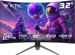 KTC H32S17F 32'' Curved Gaming Monitor, 1920*1080 HVA Paneel, 240Hz Refresh Rate, 125% sRGB, 3500:1 Contrastratio, Adaptive Sync, HDR10, 3ms Reactietijd, 2*HDMI2.0 1*DP1.4 1*USB2.0 1*Audio, VESA Montage, Verstelbare Kanteling, Weinig Blauw Licht — thumbnail 1