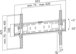 LogiLink TV-Wandhalterung, neigbar, für 96,98 - 177,8 cm — thumbnail 2