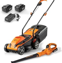 Accu Grasmaaier - Grasmaaier Elektrisch - Inclusief 2 Accu's 24 V - Nu met GRATIS Bladblazer — thumbnail 1