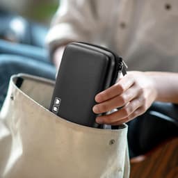 Mrs. Jones Harde hoes voor 2 harde schijven - zwart met USB 2.5 draagbare externe harde schijf etui voor 1/2/3/4TB - 2021 . — thumbnail 3