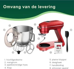 Mixer Met Mengkom - Keukenmachine - Keukenmixer - Deegmachine - Kneedmachine - Deegmixer - Mixer - Mixer Met Mengkom Keukenmachine - Mixer Met Kom - Mixer Keukenmachine - Keukenmixer Met Mengkom - Keukenmixers - Keukenmachines - Keukenrobot - App — thumbnail 4