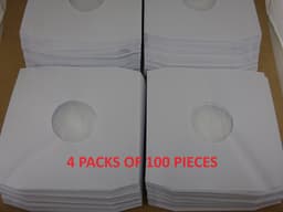 100 LP BINNENHOEZEN DELUXE WIT PAPIER + ANTISTATISCHE BESCHERMING (90gr papier, TOP KWALITEIT) - hoezen lp's, inner sleeves, binnenhoes met plastic folie, maxi's, maxi-single, vinyl platen, 12", 12 inch — thumbnail 4