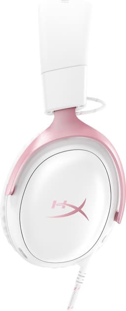 HyperX Cloud III Wired Gaming Headset - Wit/Roze (PC, PS5, Xbox Series X/S) — thumbnail 4