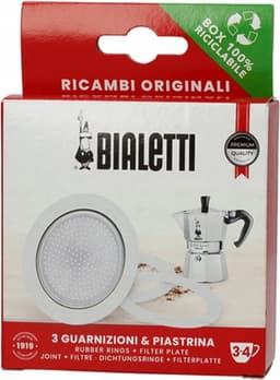 3 afdichtingen + 1 filter voor Bialetti 3-4 tz koffiezetapparaten — thumbnail 3