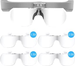 Vergrootglas met LED-verlichting en verwisselbare lenzen voor ambachten en sieraden — thumbnail 3
