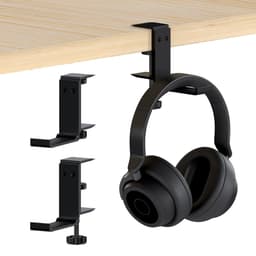 MMOBIEL Koptelefoon Houder voor onder Bureau – Koptelefoon Standaard – Verstelbare Headset Stand – Headset Hanger – Hoofdtelefoon Headset Houder Bureau – Universele Koptelefoon Haak - Zwart Aluminium — thumbnail 1