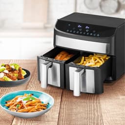Dubbele Airfryer - Dubbele Mand - Dual Cook - Heteluchtfriteuse — thumbnail 3