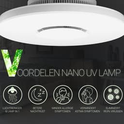 UV + HEPA Filter Lamp - LED Plafondlamp met luchtreiniger - Incl. Afstandsbediening & Nano Clean Tech — thumbnail 4