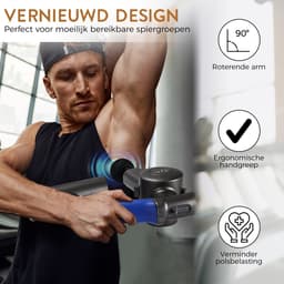 Bluemay Revolutionaire Massage Gun - 5 verschillende Hoeken - Massageapparaat - Rugmassage - Nekmassage - Spierstimulator - Handmassage — thumbnail 5