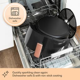 Klarstein Heteluchtfriteuse, XL Airfryer om te Frituren, Friteuse met Stoomfunctie, Temperatuurkeuze en 16 Programma’s, Airfryer voor Heteluchtfrituren, Heteluchtfriteuse zonder Olie 1500 W, 7,5 Liter — thumbnail 4