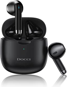 Docci® Draadloze Oordopjes - Bluetooth Earpods - Draadloze Oortjes - Koptelefoon voor IOS & Android - Zwarte Draadloze Oordopjes — thumbnail 1