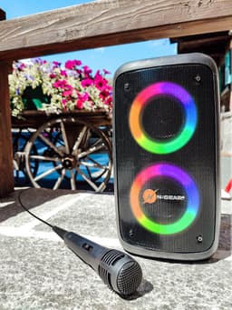 N-GEAR LGP 23M - Draadloze Bluetooth Party Speaker - Karaoke Set - 1 Microfoon - Discoverlichting — thumbnail 4