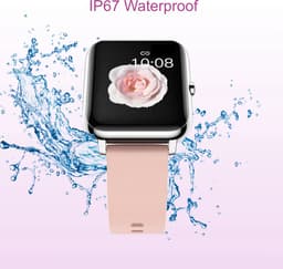 Belesy® HUNDRED - Smartwatch Dames - Smartwatch Heren - Horloge - 1.3 inch - Kleurenscherm - Full Touch - Stappenteller - Multi Sport - 100+ Watchfaces - Siliconen - Roze — thumbnail 3