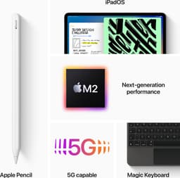 Apple iPad Pro (2022) - 11 inch - WiFi + 5G - 2TB - Spacegrijs - 6e generatie — thumbnail 5