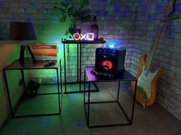 N-GEAR Disco Block 410 - Bluetooth Speaker - Karaoke Set - Party Box met Verlichting + 2 Microfoons - Zwart — thumbnail 4