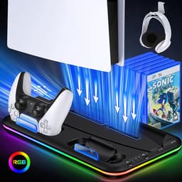 Phreeze Console Standaard - Oplaadstation Controller Oplader - Accessoires - Docking Station - Geschikt voor Sony PlayStation 5, PS5, Digital, Disc - Charging Station Dock - Zwart — thumbnail 1