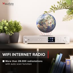 DAB tuner - Audizio Adria - DAB radio met Bluetooth, internetradio en Spotify Connect - Zilver — thumbnail 4