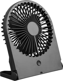 Trio Leuchten - Tafelventilator Breezy - Draadloos - Hoogte 23 cm - Accu oplaadbaar - 3 snelheden - Bureau ventilator - zwart — thumbnail 1