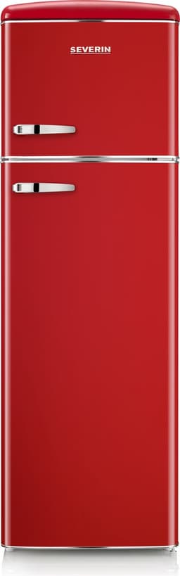 Severin RKG 8983 - Retro Koelvries combinatie - Rood - Energieklasse D — thumbnail 1