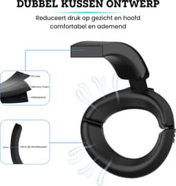 Somstyle Comfort Elite Strap Geschikt voor Meta Quest 3 VR-Bril - Verstelbaar - Hoofdkussen Accessoires - Wit — thumbnail 2