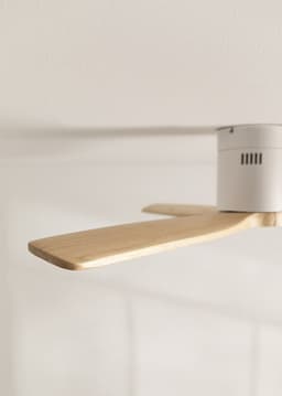 CREATE - Plafondventilator 40W silent Ø132 cm - Met Wandregelaar - Met Afstandsbediening - 6 Snelheden - Timer - Zomer/Winter functie - Naturel Hout - WIND CALM — thumbnail 2
